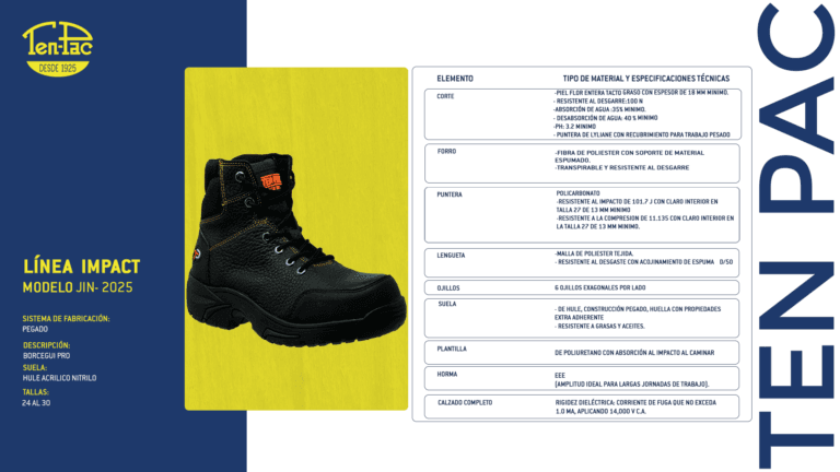 Bota de Seguridad Dieléctrica Pro negra-JIN-2025-A (1) - Ten-Pac