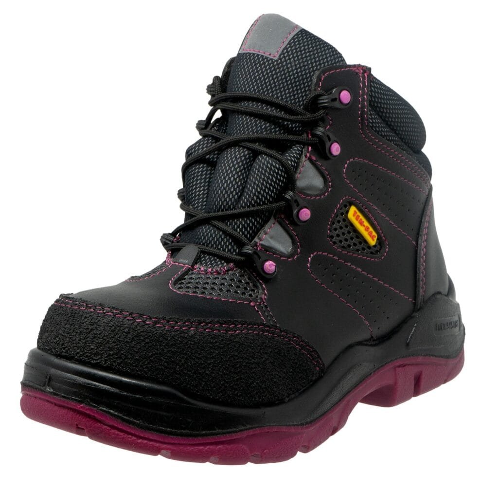 Bota de Seguridad Dieléctrico Milenial Negro-Rosa para Dama-CMI-5906-A