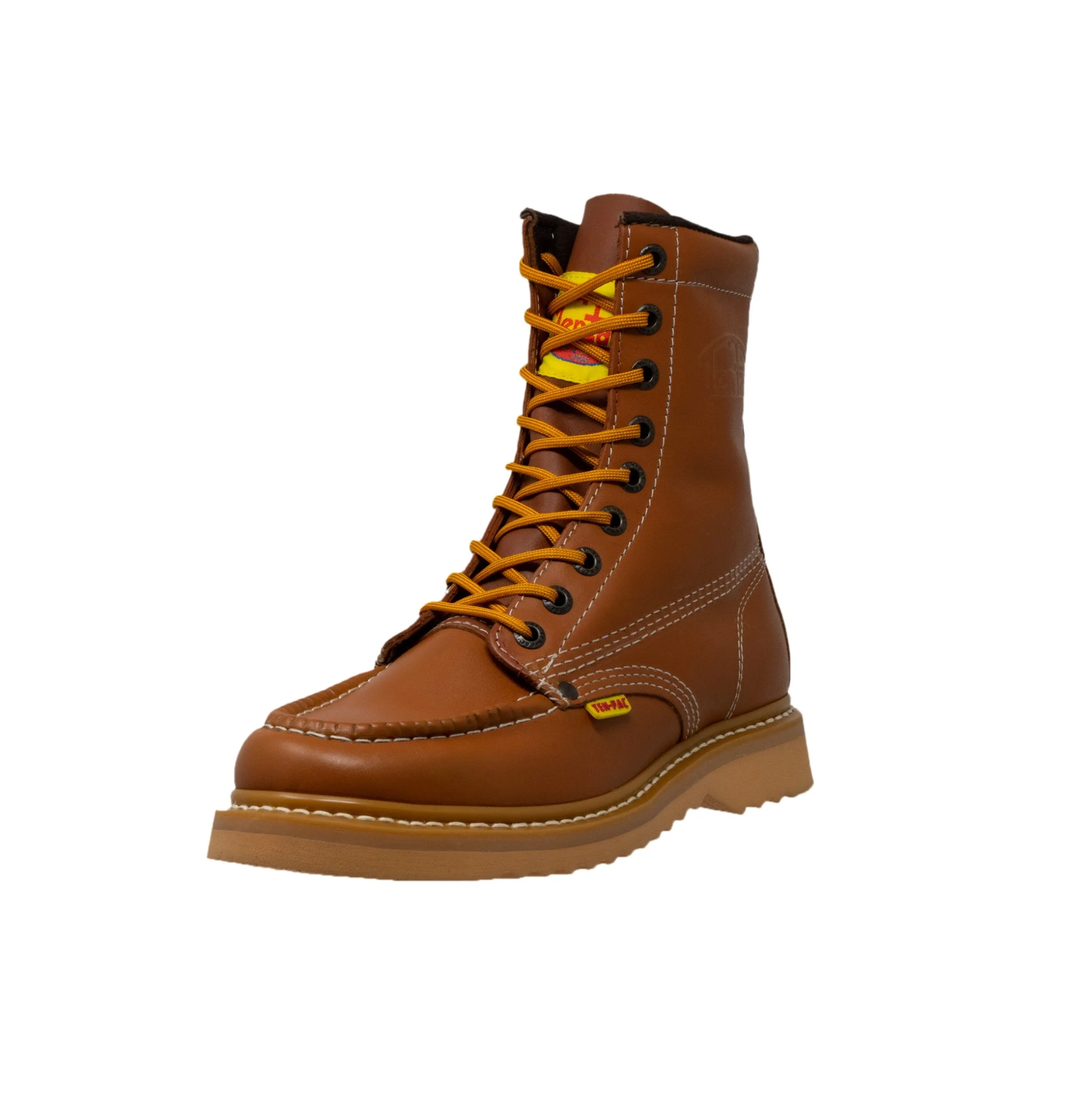 Bota de trabajo Golden-Tan piel genuina cuarto de bota Ten-Pac