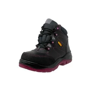 Bota de Seguridad Dieléctrica Borcegui Milenial Negro-Rosa para Dama