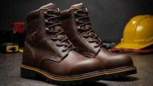 Par de botas de seguridad dieléctrica modelo Phantom Piel, mostrando su diseño de borceguí y suela resistente.