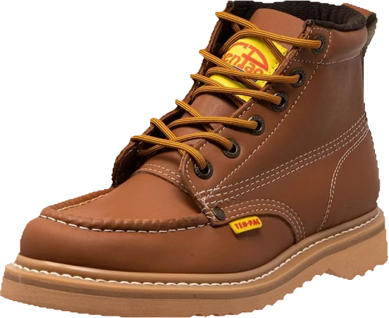 Botas de trabajo Golden-Tan de Ten-Pac en piel color miel